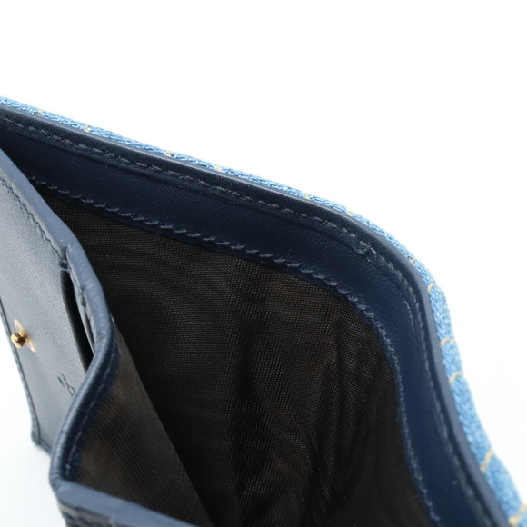 Gucci GG Marmont Denim Leather Bifold Wallet Light Blue - Picture 5 of 8